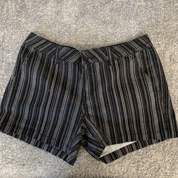 Ana Shorts Set of 2 Camouflage Twill Stripped Size 4 Cute Summer Mid Rise - Picture 1 of 11